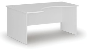 Biurko narożne PRIMO WHITE, 1600 x 1200 mm, lewe, białe