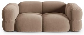 Brązowa aksamitna sofa 210 cm Loretto – Cosmopolitan Design