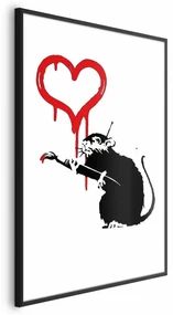 Plakat Love Rat 60x90 cm z ramą czarną bez marginesu ARTGEIST B