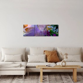 Obraz pikniku (z zegarem) (90x30 cm)