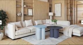 Niebieska stylowa ława 80 cm W8-W81