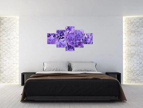 Obraz fioletowych kwiatów (125x70 cm)