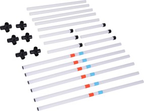 PawHut Zestaw do Ćwiczeń dla Psów 3-częściowy z Torbą do Przenoszenia Trening Agility Plastik Biały Żółty | Aosom PL