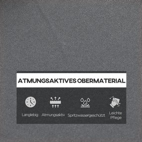 Outsunny poduszka na leżak kolor ciemnoszary 196 cm x 55 cm x 8 cm