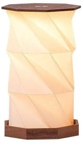 Lampa stołowa LED w ciemnym naturalnym kolorze (wysokość 18 cm) Twist Hexagon – Gingko