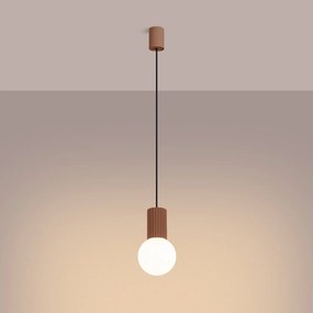 Lampa wisząca HALO 1 mocca ryflowana SOLLUX  LIGHTING