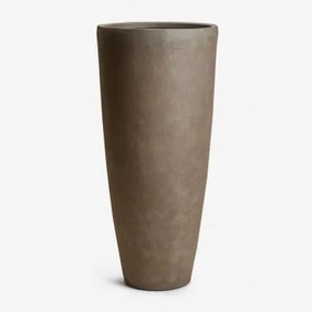 Doniczka Z Betonu Paige Ciemnobrązowy & Ø45 Cm - ↑100 Cm - Sklum