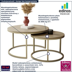 Komplet 2 stolików kawowych dąb cremona P2-C35
