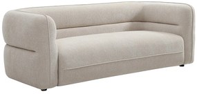 Kanapa 3-osobowa z beżowej tkaniny szenilowej TALIENA
