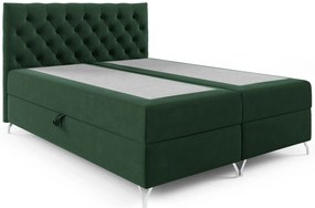 Ciemnozielone tapicerowane welurem łóżko 5 rozmiarów F3-N85