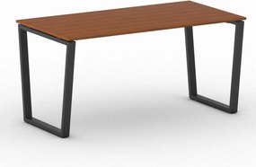 Biurko PRIMO IMPRESS, 160x80 cm, czarna podstawa, czereśnia