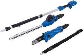 Narzędzie 2 w 1 SCHEPPACH C-PHTS410-X Piła do gałęzi 180 mm + Nożyce do żywopłotu 410 mm bezprzewodowe 20V IXES – Rękojeść teleskopowa, głowica obrotowa