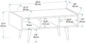 Stolik konferencyjny Line Walnut