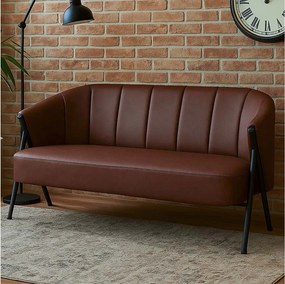 Sofa dwuosobowa MCW-P30,  rdzawoczerwona