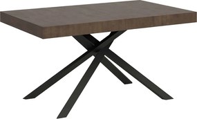 Stół rozkładany 140/224x80 cm Karida orzech nogi antracytowe