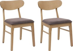 Krzesło do jadalni MCW-M59 (zestaw 2 sztuk),  jasna rama, taupe