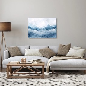 Obraz na szkle - Chmury i fale, akwarela (70x50 cm)