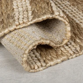 Naturalny dywan z kenafu tkany ręcznie 200x290 cm Drew Stripe – Flair Rugs
