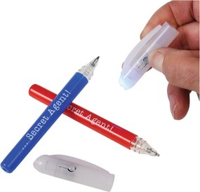 Zestaw 2 detektywistycznych długopisów z niewidzialnym atramentem i światłem UV Rex London Secret Agent