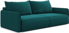 Kanapa 3-osobowa z funkcją spania - z tkaniny welwetowej - morski - NANEA