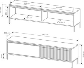 Szafka RTV SENSO system Push-to-Open