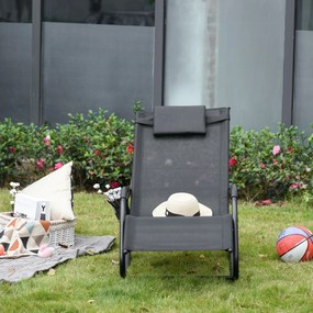 Outsunny Fotel bujany Krzesło obrotowe Krzesło ogrodowe Fotel bujany Siatka metalowa Czarny 150 x 62 x 88 cm | Aosom.pl