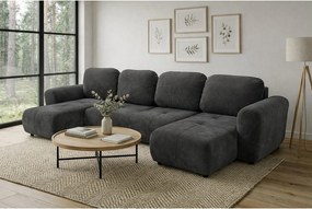 Stylowy narożnik rozkładany BINGO U L 315x146 cm w tkaninie KRONOS 34 szarej