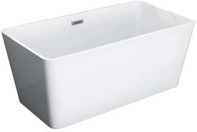 Wanna wolnostojąca prostokątna – 197 l – 130 × 70 × 55 cm (dł. × szer. × wys.) – kolor biały – akrylowa - SPICARA