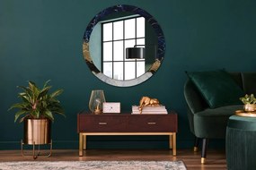 Lustro dekoracyjne okrągłe Niebieski marmur