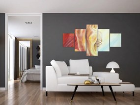 Obraz odpoczywającej kobiety, obraz olejny (125x70 cm)