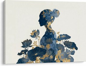 Obraz - Marmurowy profil kobiety (70x50 cm)