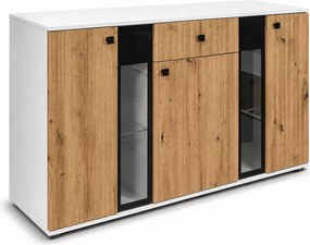 Komoda Salor w kolorze Dąb Artisan + Biały do salonu