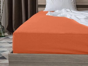 PrzytulneMieszkanie.pl Jersey prześcieradło pomarańczowe 90 x 200 cm