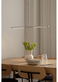 Metalowa lampa wisząca LED w kolorze srebra z metalowym kloszem Omni Ceiling – UMAGE