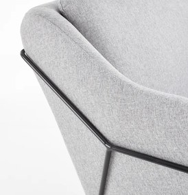 Fotel z poduchą na czarnych płozach Soft 2