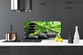 Szkło do Kuchni na Ścianę Zielona Świeżość Bambusa