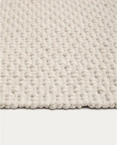 Kremowy dywan z mieszanki bawełny tkany ręcznie 160x230 cm Mascarell – Kave Home