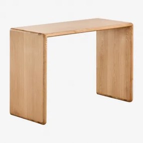 Biurko Drewniane Treveris 110x45 Cm Roble - Sklum