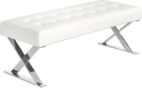 Biała ławka z ekoskóry 5001 ANGEL CERDA