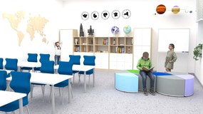 Zestaw mebli do klas szkolnych Blox Base 18