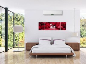 Obraz - Indonezyjskie wodospady w kolorze czerwonym (170x50 cm)