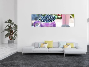 Obraz - jagody w filiżance (170x50 cm)