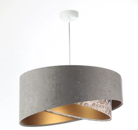 Lampa wisząca ASHES szara/złota BPS KONCEPT