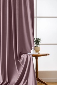 Jasnofioletowa zaciemniająca zasłona VELVET 140x270 cm Zawieszanie: Taśma z wiązaniami