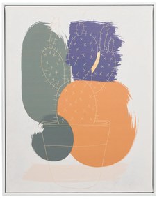 Obraz w białej ramie SOLARA motyw okręgów, 40 x 70 cm