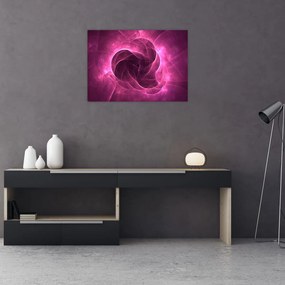 Obraz nowoczesnej różowej abstrakcji (70x50 cm)