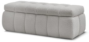 Jasnoszara ławka z materiału bouclé Mont Blanc – Bobochic Paris
