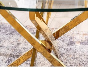 Stół okrągły AGIS 90x90 złoty