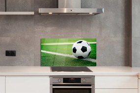 Szklany Panel Piłka na Zielonym Trawniku