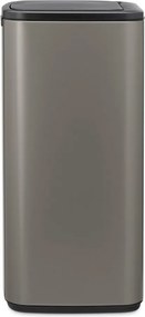 Szary stalowy kosz na śmieci otwierany na dotyk 30 l Bo Touch – Brabantia